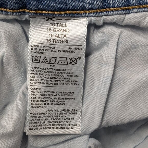 Old Navy Boyfriend Jeans Women Size 16 Tall Mid Rise Patchwork Distressed Grunge - Picture 11 of 12